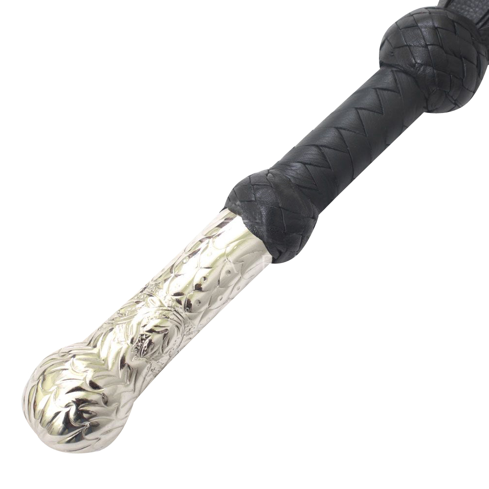 BDSM Flogger Real Cow Hide Leather (BDSM Steel Studed Soft Supple Tassel) Fetish Flogger, Thuddy Flogger, BDSM Petplay