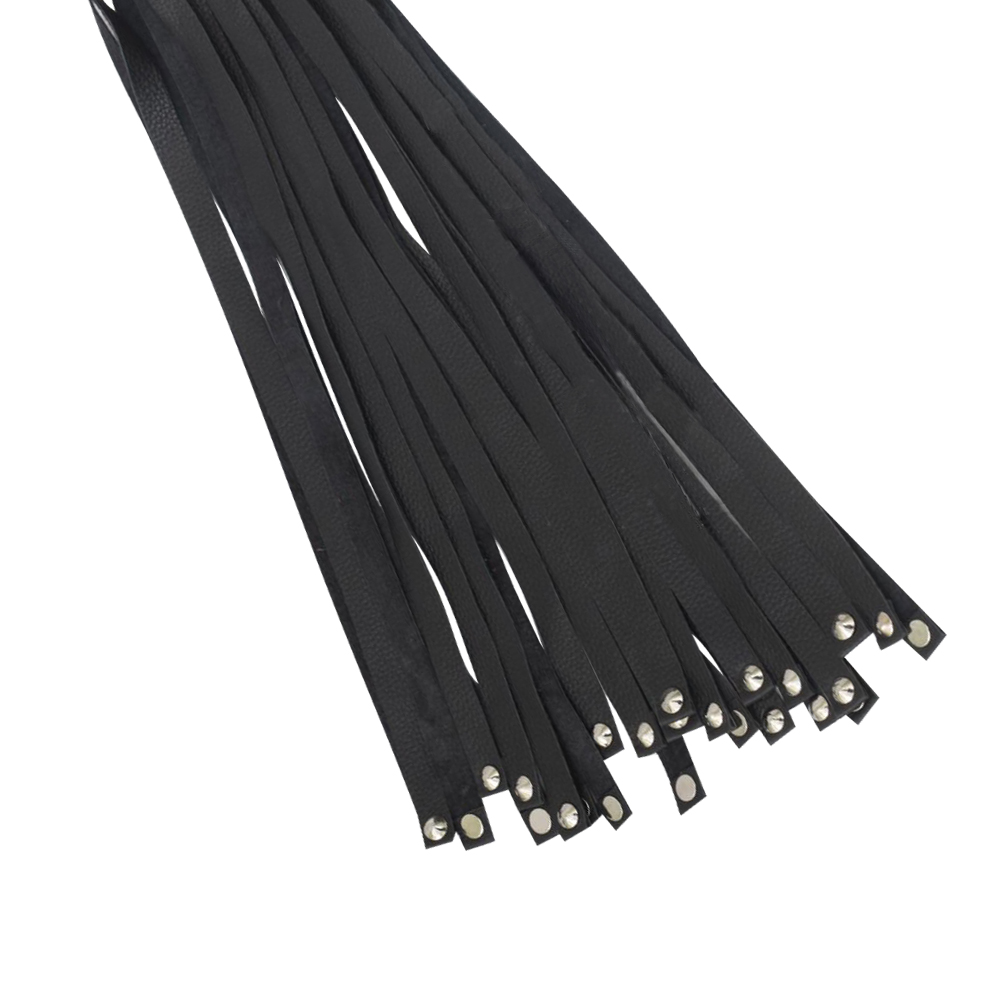 BDSM Flogger Real Cow Hide Leather (BDSM Steel Studed Soft Supple Tassel) Fetish Flogger, Thuddy Flogger, BDSM Petplay