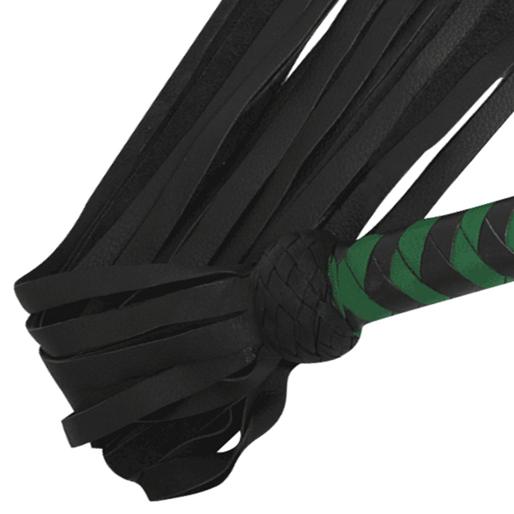 Real Cow-Hide Flogger Fetish Leather Heavy Duty BDSM Kinky Flogger Impact Play Toy