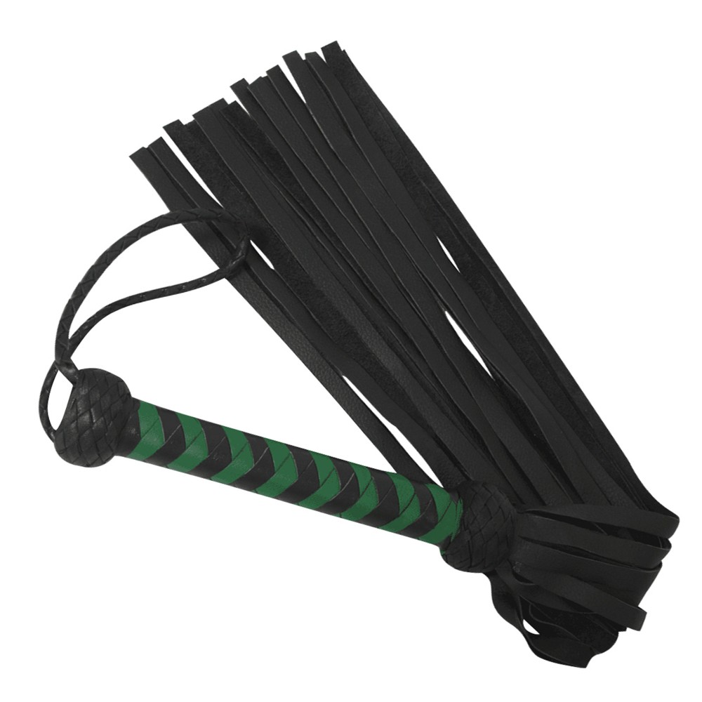 Real Cow-Hide Flogger Fetish Leather Heavy Duty BDSM Kinky Flogger Impact Play Toy