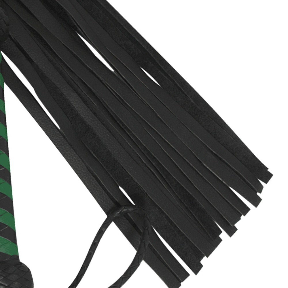 Real Cow-Hide Flogger Fetish Leather Heavy Duty BDSM Kinky Flogger Impact Play Toy