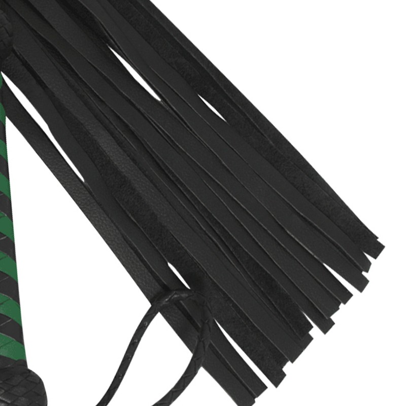 Real Cow-Hide Flogger Fetish Leather Heavy Duty BDSM Kinky Flogger Impact Play Toy