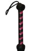 Real Leather(BDSM) Double Pasted Soft Sensitive Tassel Kinky Flogger (pink & black)