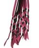 Real Leather(BDSM) Double Pasted Soft Sensitive Tassel Kinky Flogger (pink & black)