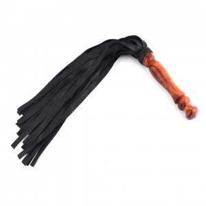 BDSM Leather flogger, Thuddy Flogger For Couples , BDSM Impact Toys, Real Leather BDSM Heavy Duty Soft Tassels Flogger( Solid Wood Handle )