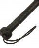 BDSM Leather Flogger 9 Braided Falls & Black Rose, Heavy Duty Cat-o-nine Tails Flogger, Thuddy Flogger